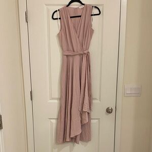 Calvin Klein Pink Sleeveless Wrap Jumpsuit